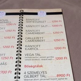 Gilbert Pizzéria Debrecen - Étlap/itallap