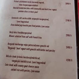 Grande Bosco Debrecen - Étlap/itallap