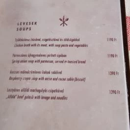 Grande Bosco Debrecen - Étlap/itallap