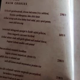 Grande Bosco Debrecen - Étlap/itallap