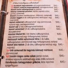 Holiday Pizza & Bar, Debrecen - Étlap/itallap