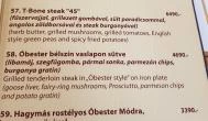 Hotel Óbester étterme - John Bull Pub Debrecen - Étlap/itallap