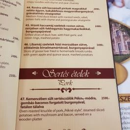 Hotel Óbester étterme - John Bull Pub Debrecen - Étlap/itallap