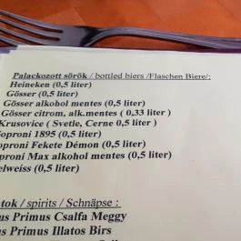 Hotel Platán étterme Debrecen - Étlap/itallap