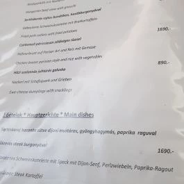 Hotel Nagyerdő Étterem Debrecen - Étlap/itallap