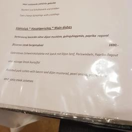 Hotel Nagyerdő Étterem Debrecen - Étlap/itallap