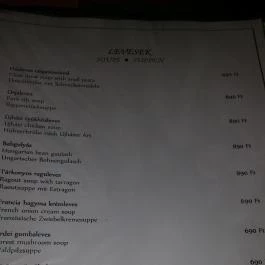 Hüse Vendéglő Debrecen - Étlap/itallap