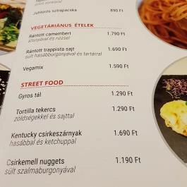 Hüse Vendéglő Debrecen - Étlap/itallap