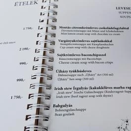 Joyce's Irish Pub, Debrecen - Étlap/itallap