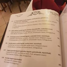 Kakas Étterem Budapest - Étlap/itallap