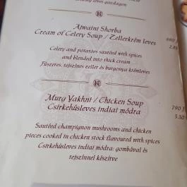 Kashmir Indiai Étterem Debrecen - Étlap/itallap