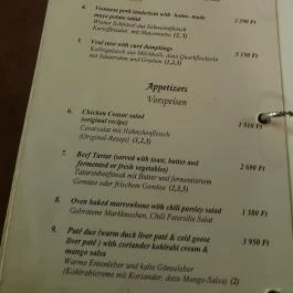 Krúdy Étterem (Villa Hotel), Debrecen - Étlap/itallap