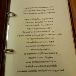 Krúdy Étterem (Villa Hotel), Debrecen - Étlap/itallap