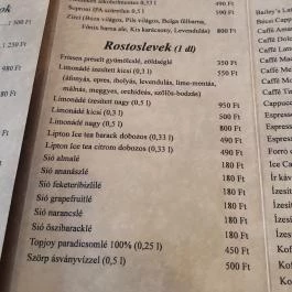 Krúdy Étterem (Villa Hotel), Debrecen - Étlap/itallap