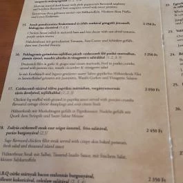 Krúdy Étterem (Villa Hotel), Debrecen - Étlap/itallap