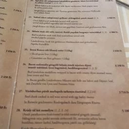 Krúdy Étterem (Villa Hotel), Debrecen - Étlap/itallap