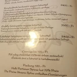 Látóképi Csárda Debrecen - Étlap/itallap