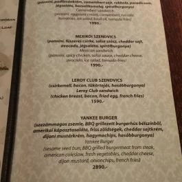 Leroy Café Debrecen Debrecen - Étlap/itallap