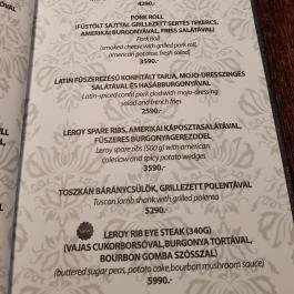 Leroy Café Debrecen Debrecen - Étlap/itallap