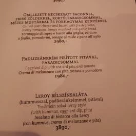 Leroy Cafe - Újbuda, Budapest - Étlap/itallap