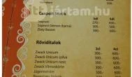 Leveles Csárda Debrecen - Étlap/itallap