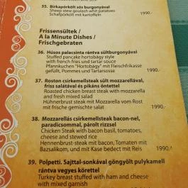 Leveles Csárda Debrecen - Étlap/itallap