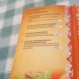 Leveles Csárda Debrecen - Étlap/itallap