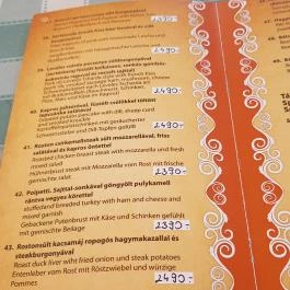 Leveles Csárda Debrecen - Étlap/itallap