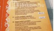 Leveles Csárda Debrecen - Étlap/itallap