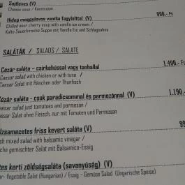 Tinto Resto Szentendre - Étlap/itallap