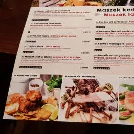 Maszek - Az utcabár Debrecen - Étlap/itallap