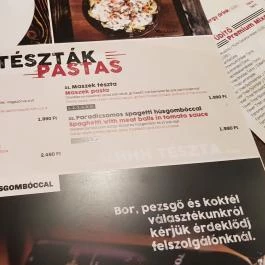 Maszek - Az utcabár Debrecen - Étlap/itallap