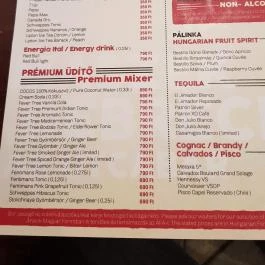 Maszek - Az utcabár Debrecen - Étlap/itallap