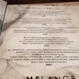 Melange Kávéház & Étterem, Debrecen - Étlap/itallap