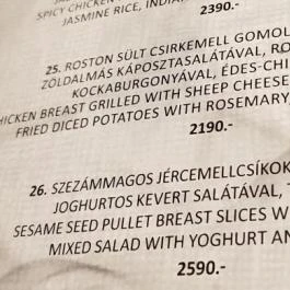 Melange Kávéház & Étterem, Debrecen - Étlap/itallap