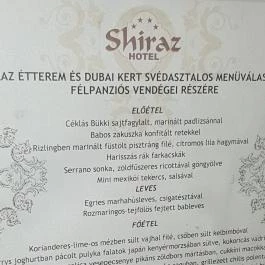 Shiraz Étterem & Dubai Kert Egerszalók - Étlap/itallap
