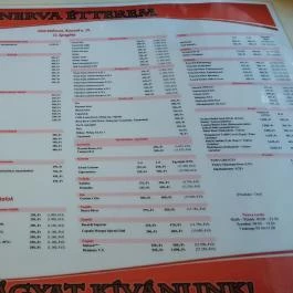 Minerva Étterem & Kávézó, Debrecen - Étlap/itallap