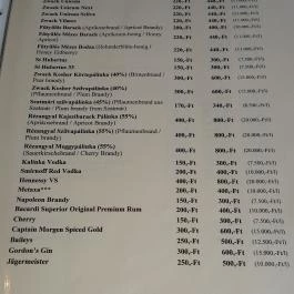 Minerva Étterem & Kávézó, Debrecen - Étlap/itallap