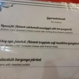 Molnár Csárda Lillafüred - Étlap/itallap