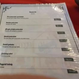 Molnár Csárda Lillafüred - Étlap/itallap