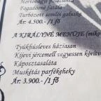 Négy Muskétás Étterem-Söröző Budapest - Étlap/itallap