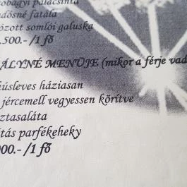 Négy Muskétás Étterem-Söröző Budapest - Étlap/itallap