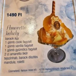 Nelson Pub Étterem & Cukrászda, Hajdúszoboszló - Étlap/itallap