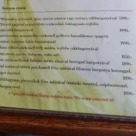 Nevada Étterem & Pizzéria, Debrecen - Étlap/itallap