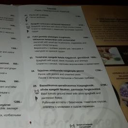 Pálma Étterem Debrecen - Étlap/itallap