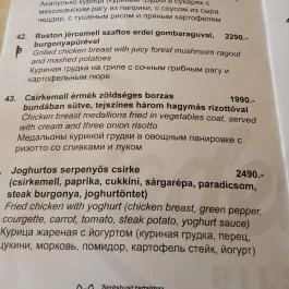 Pálma Étterem Debrecen - Étlap/itallap