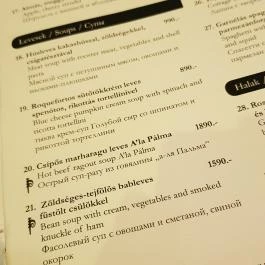 Pálma Étterem Debrecen - Étlap/itallap