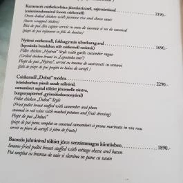 Panoráma Étterem Debrecen Debrecen - Étlap/itallap