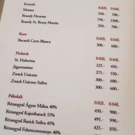 Panoráma Étterem Debrecen Debrecen - Étlap/itallap