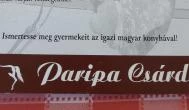 Paripa Csárda Debrecen - Étlap/itallap